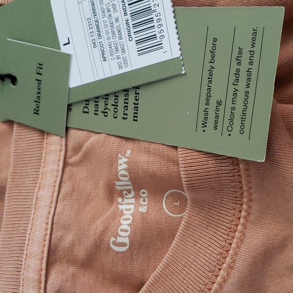 Goodfellow & Co™ Relaxed Fit Short Sleeve Pocket T-Shirt Apricot Orange L - Picture 4 of 7